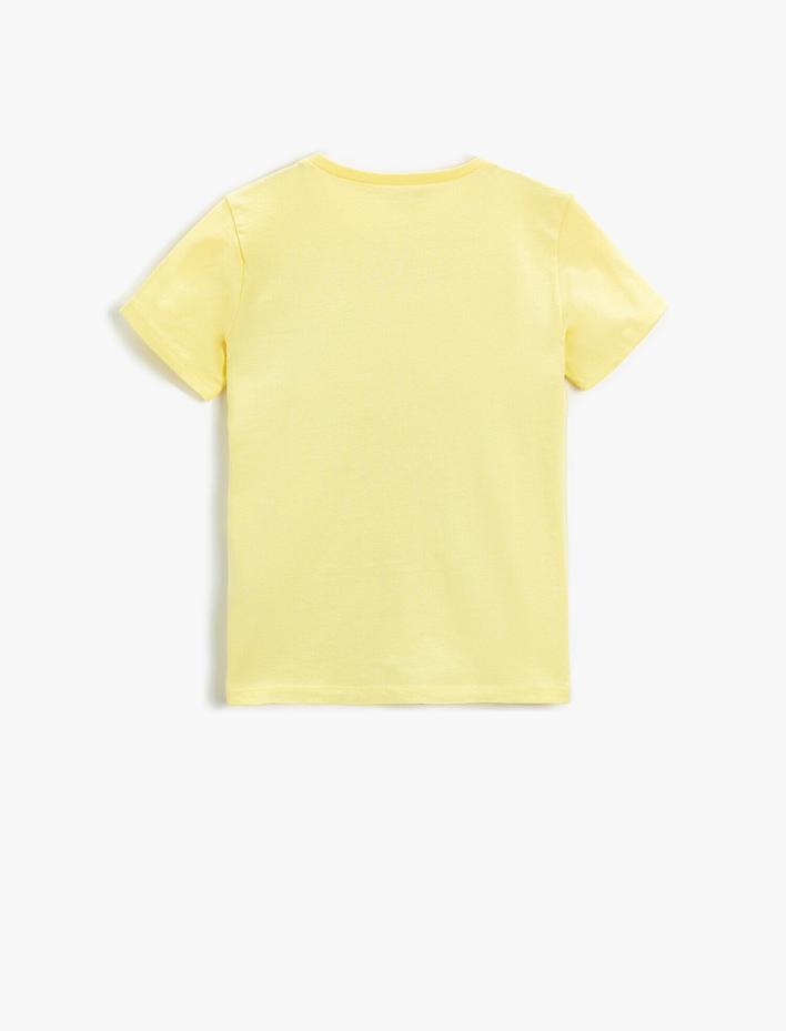 Erkek Çocuk Sörf Baskılı Kısa Kollu Tişört Pamuklu