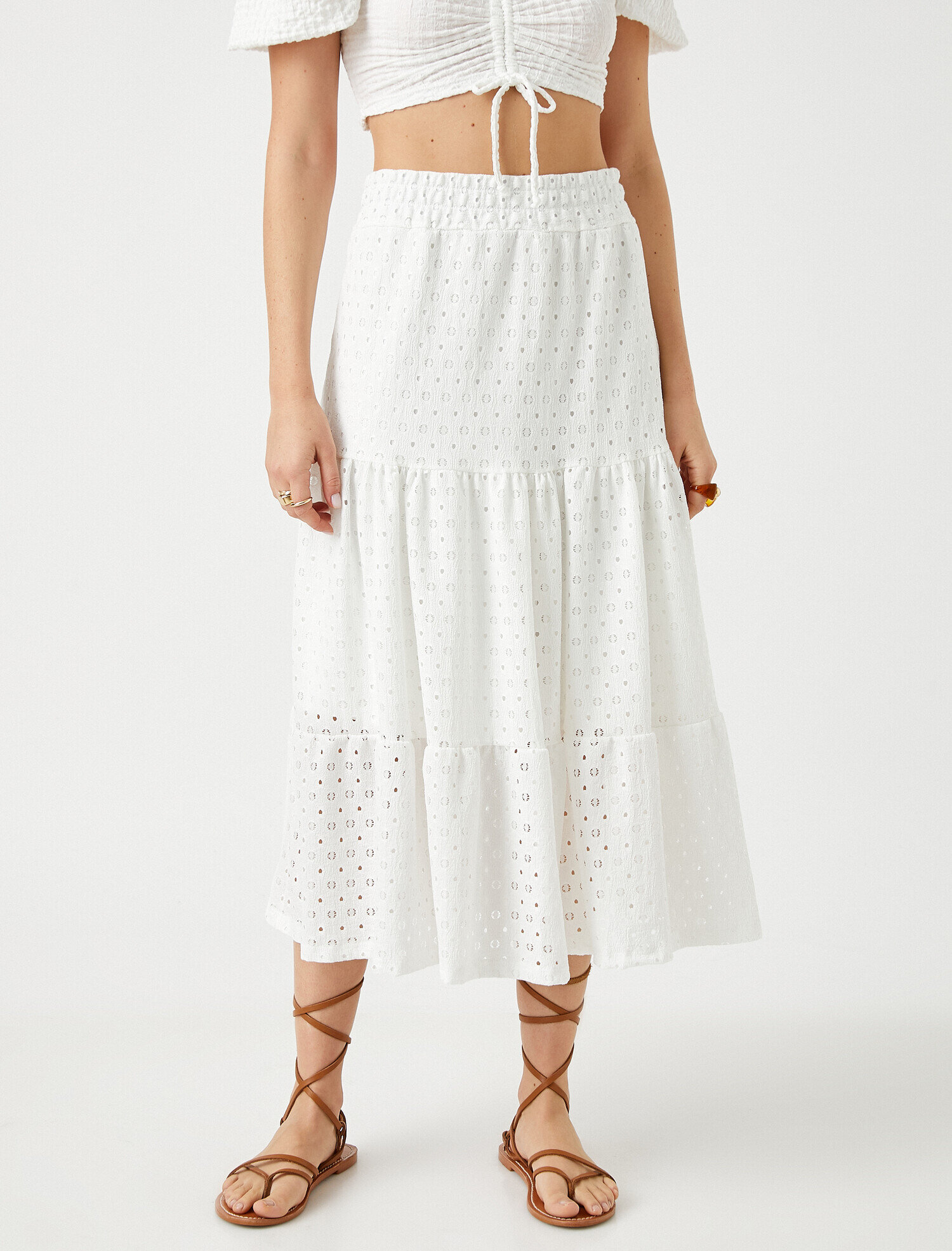   Beli Lastikli Fırfırlı Etek