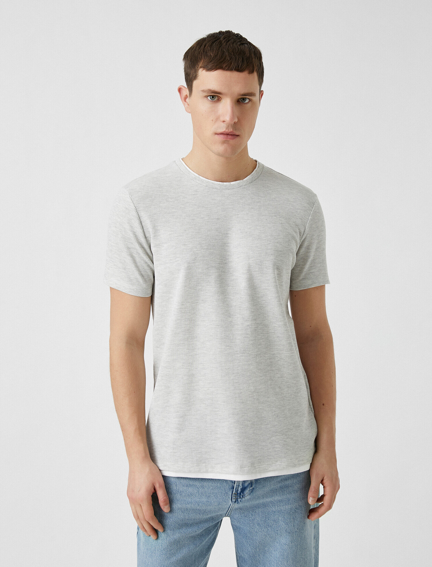 Basic Tişört Bisiklet Yaka