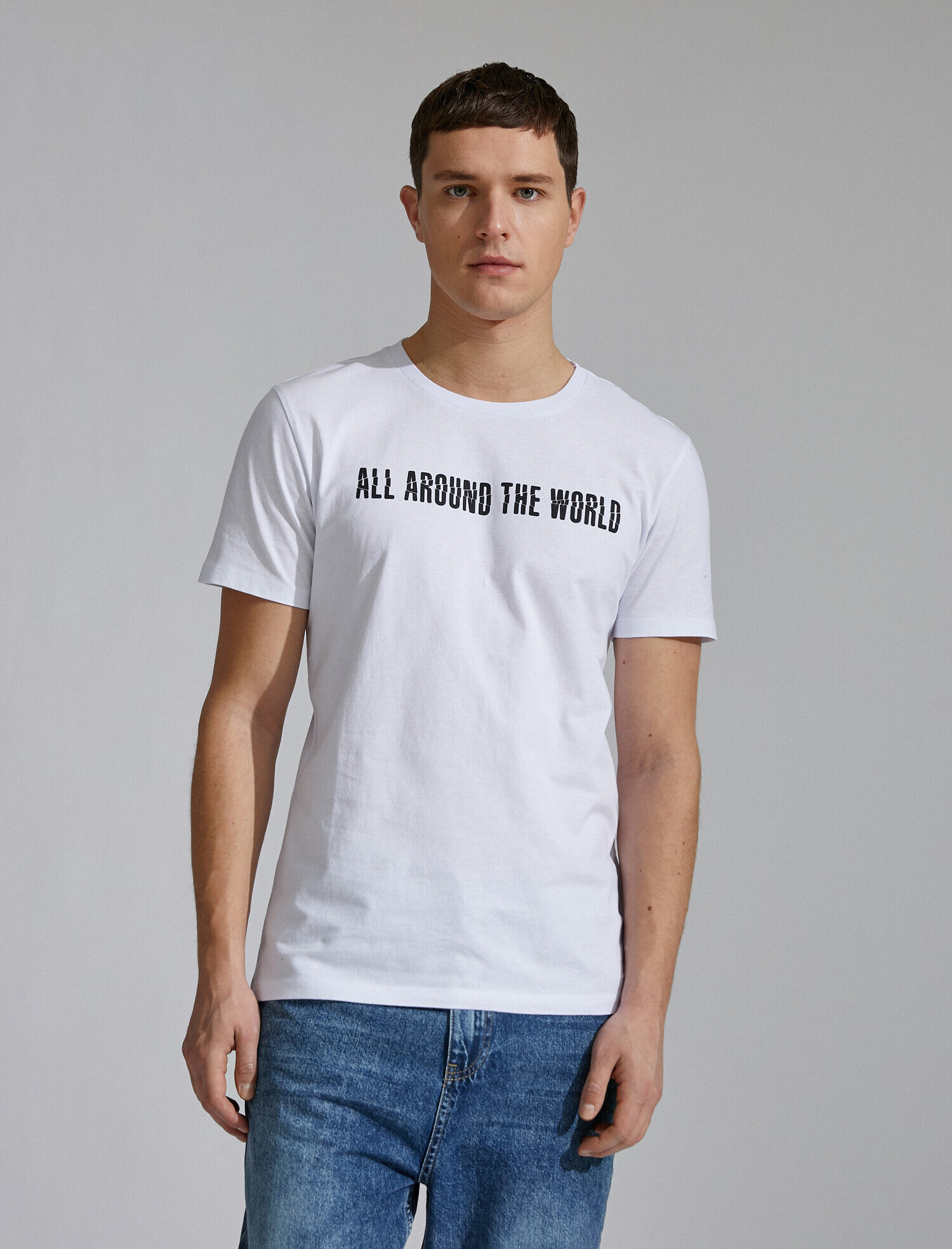   Baskılı Tişört Dar Kesim