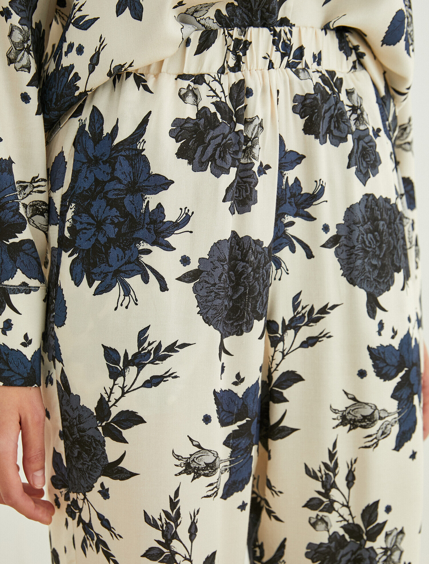   Desenli Beli Lastikli Pijama Altı