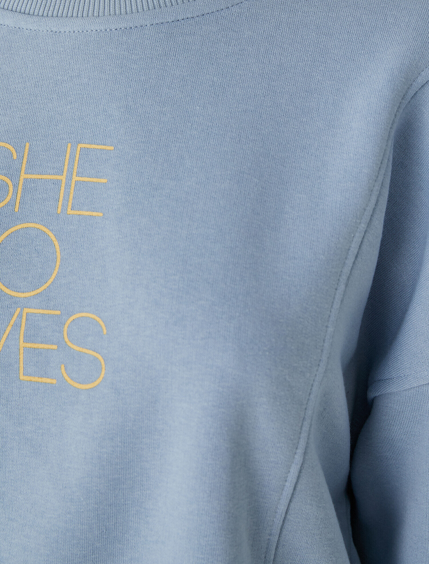   Bisiklet Yaka Baskılı Spor Sweatshirt