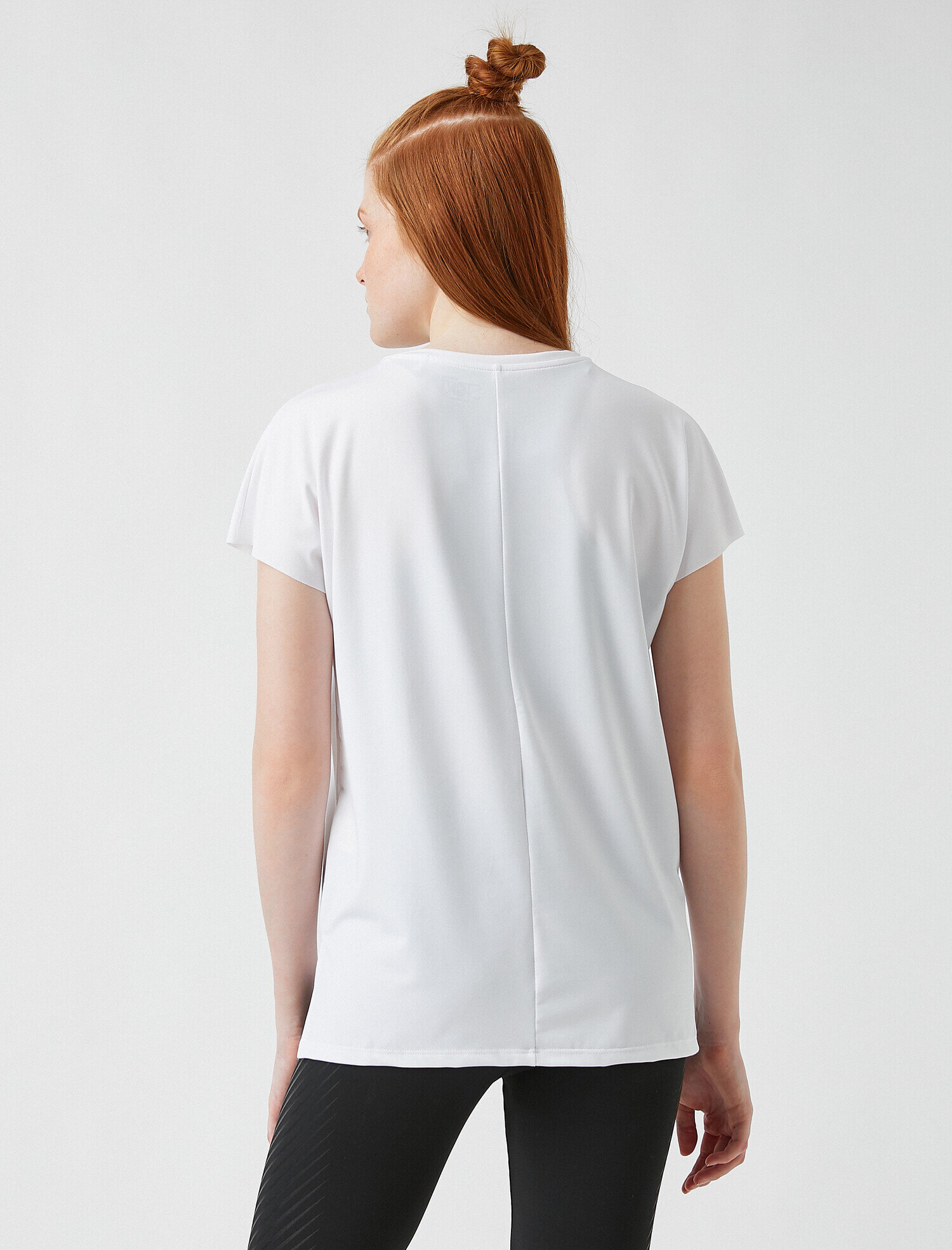   Bisiklet Yaka Baskılı Spor Tişört