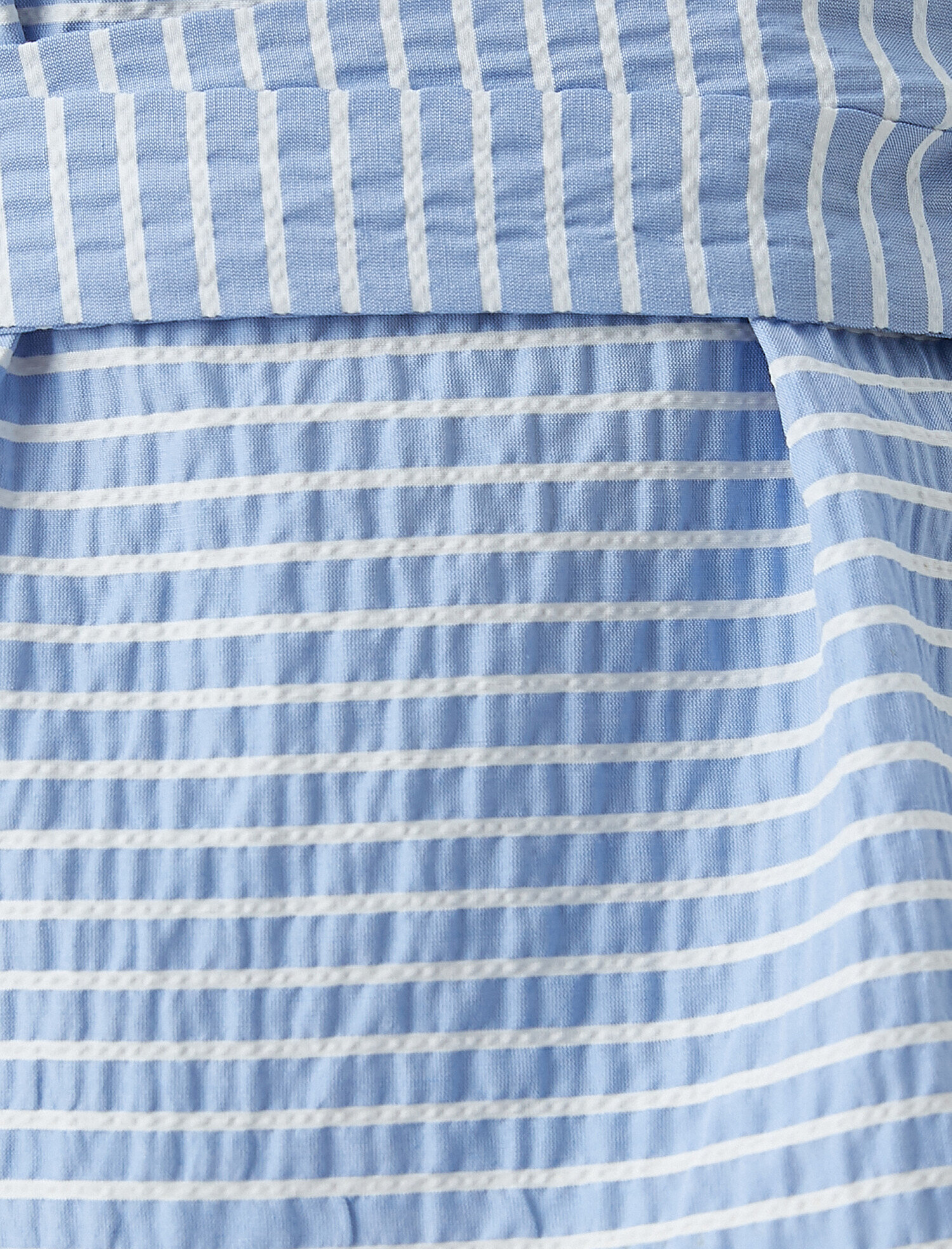   Balon Kollu Çizgili Bluz