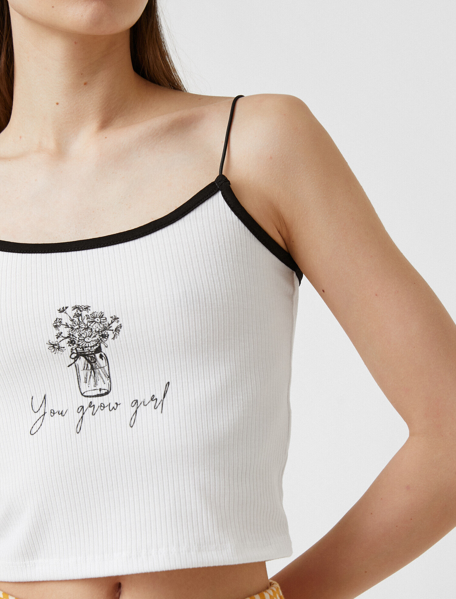   İnce Askılı Baskılı Atlet