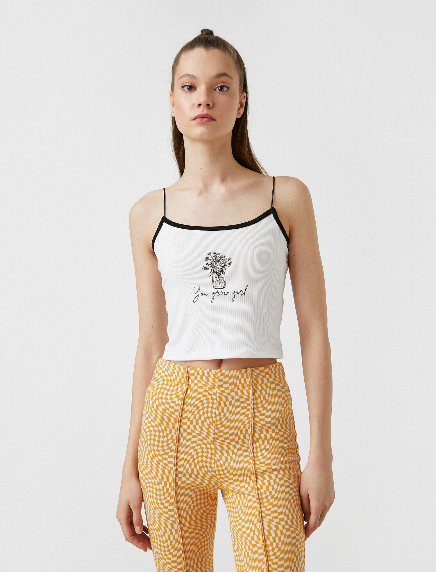   İnce Askılı Baskılı Atlet