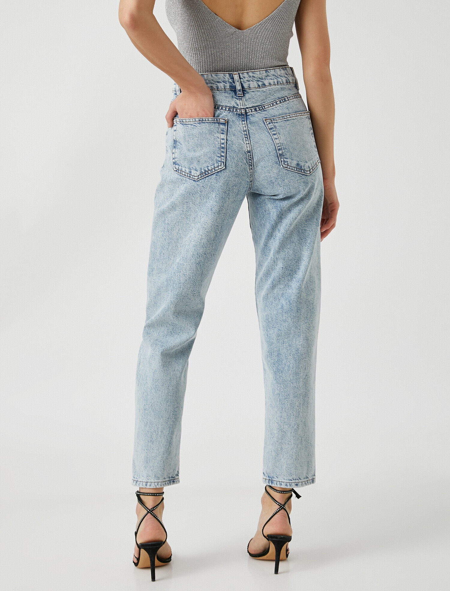   Yüksek Bel Kot Pantolon - Mom Jean