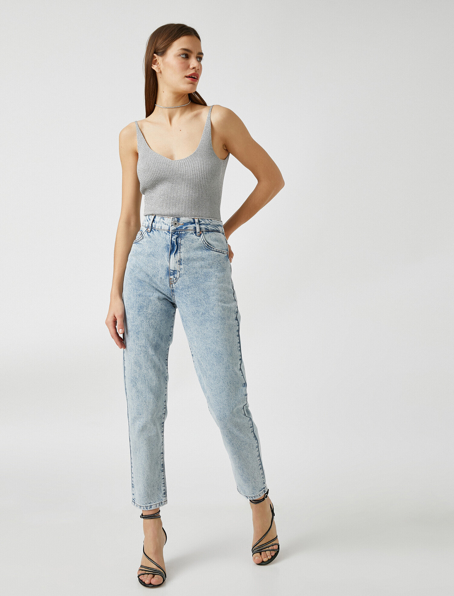   Yüksek Bel Kot Pantolon - Mom Jean