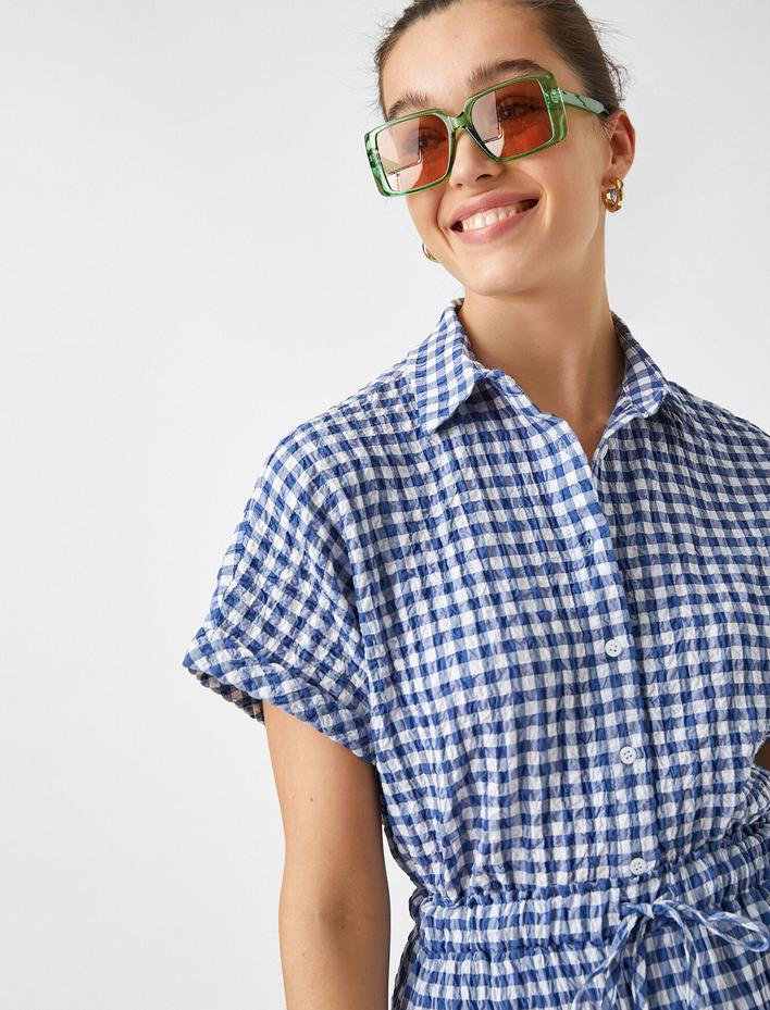  Kareli Kısa Kollu Gömlek