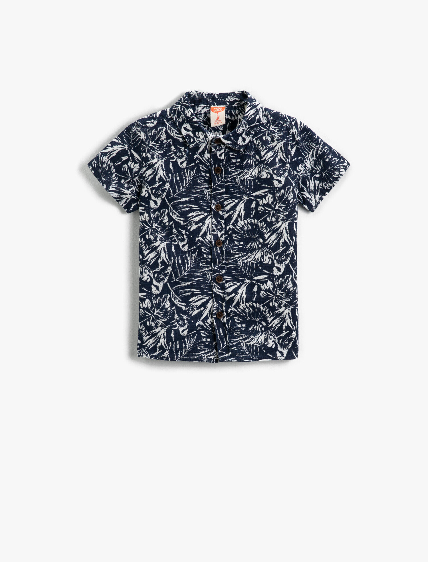  Erkek Bebek Kısa Kollu Baskılı Gömlek Pamuklu