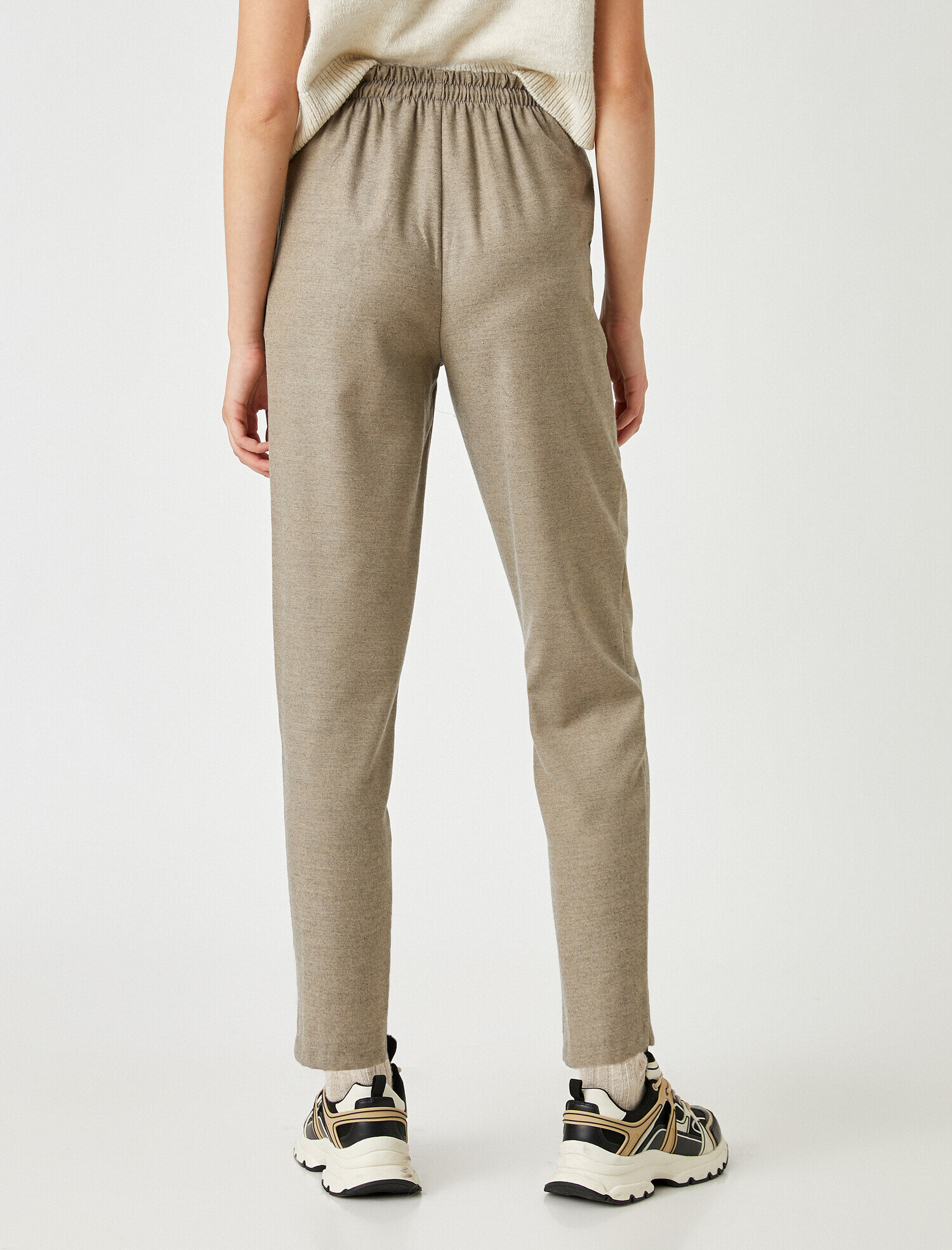   Yüksek Bel Havuç Pantolon Belden Bağlamalı