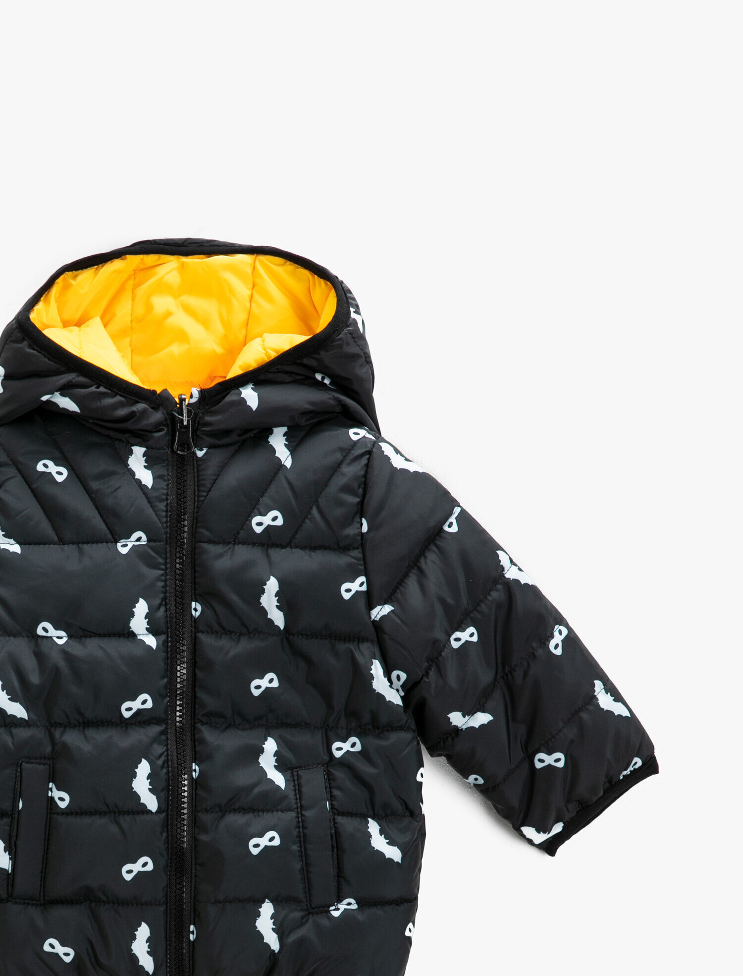  Erkek Bebek Baskılı Kapüşonlu Anorak Mont