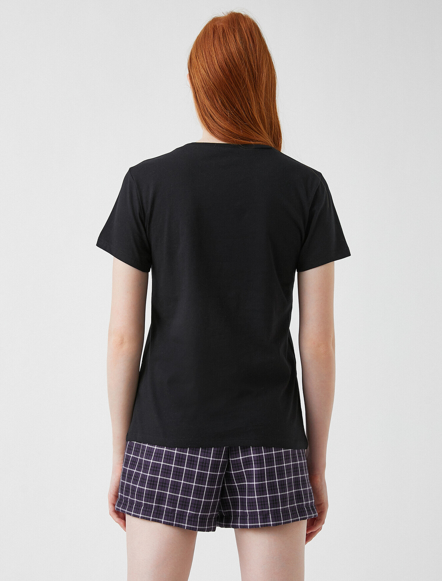   Bisiklet Yaka Kısa Kollu Baskılı Tişört