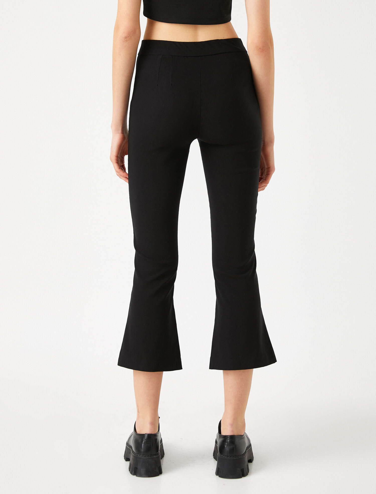   Yüksek Bel Crop İspanyol Paça Pantolon