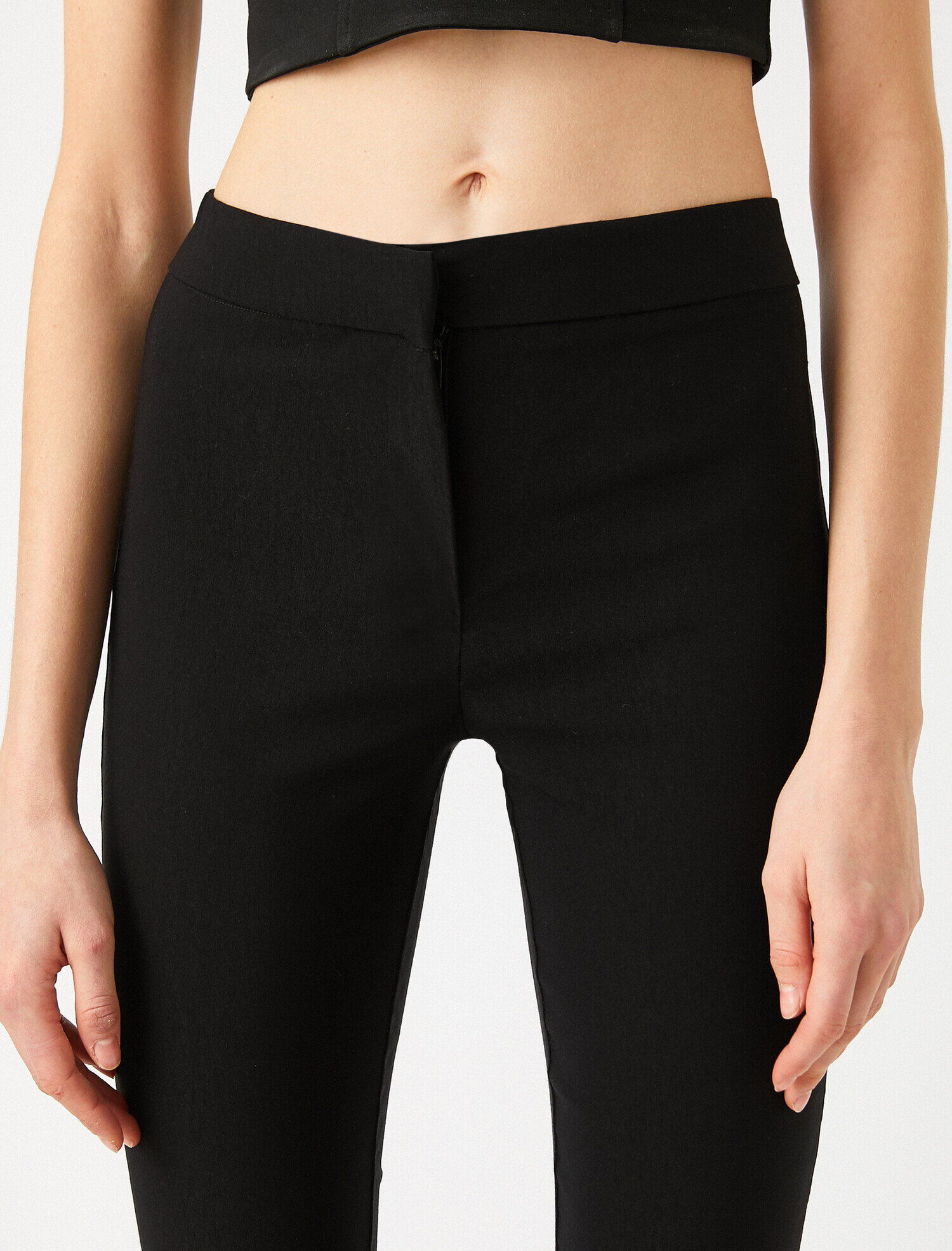   Yüksek Bel Crop İspanyol Paça Pantolon