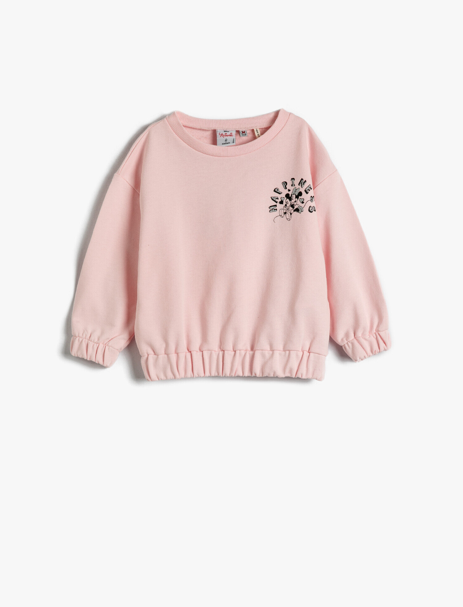  Kız Bebek Disney Lisanslı Beli Lastikli Sweatshirt Pamuklu