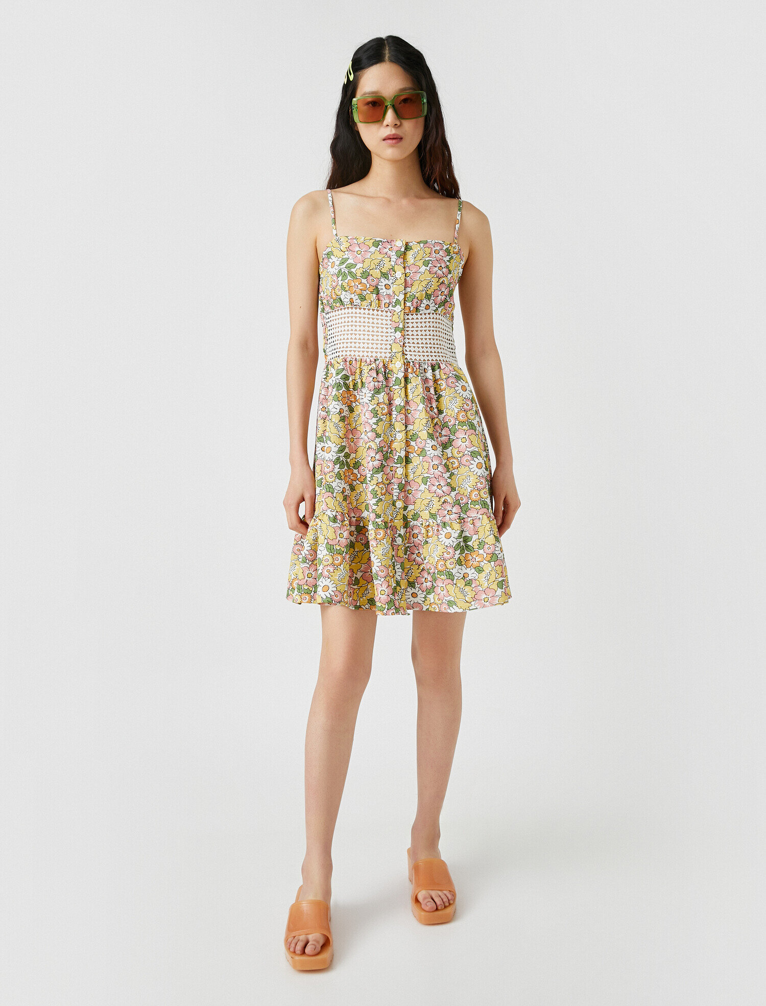 İnce Askılı Mini Elbise