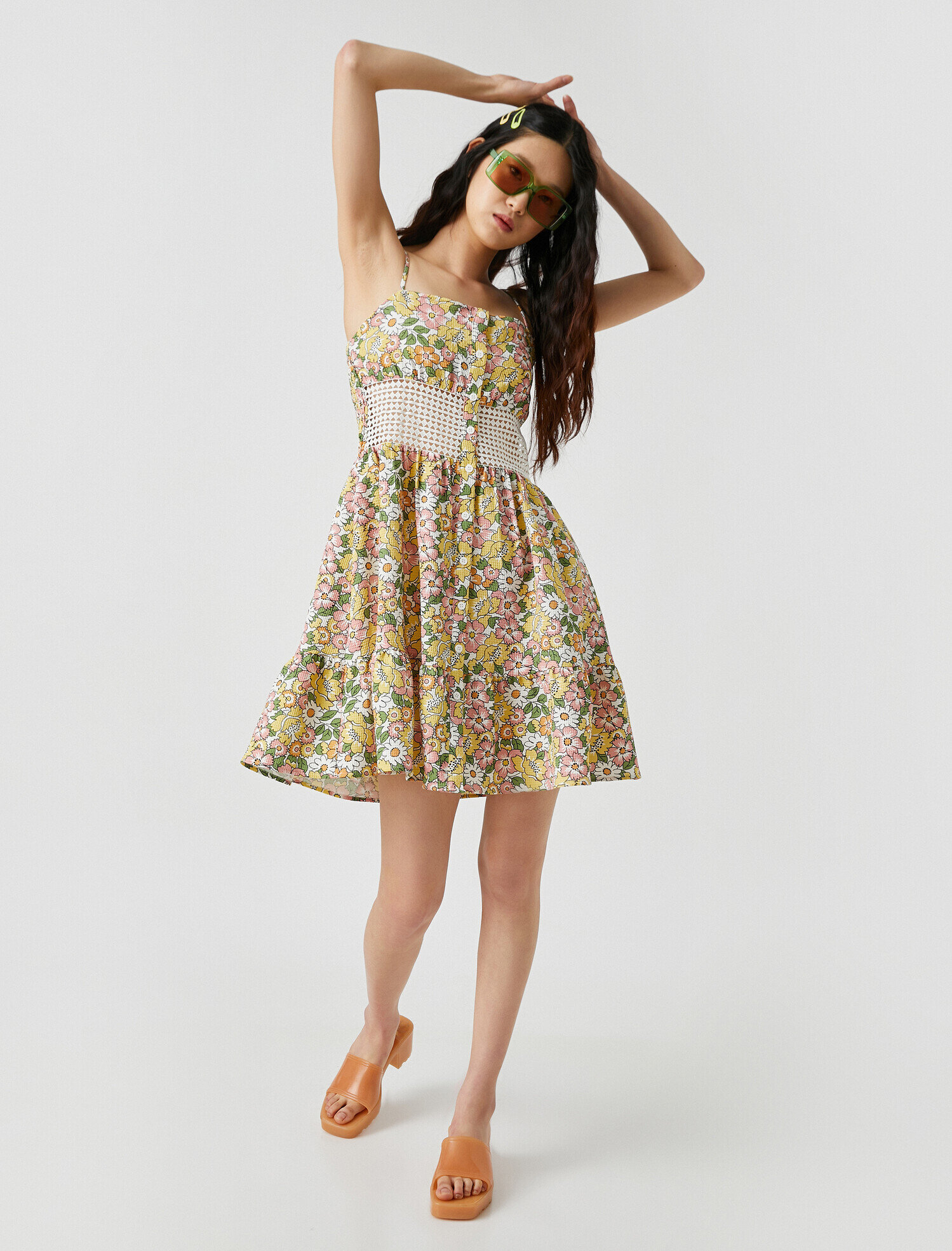 İnce Askılı Mini Elbise