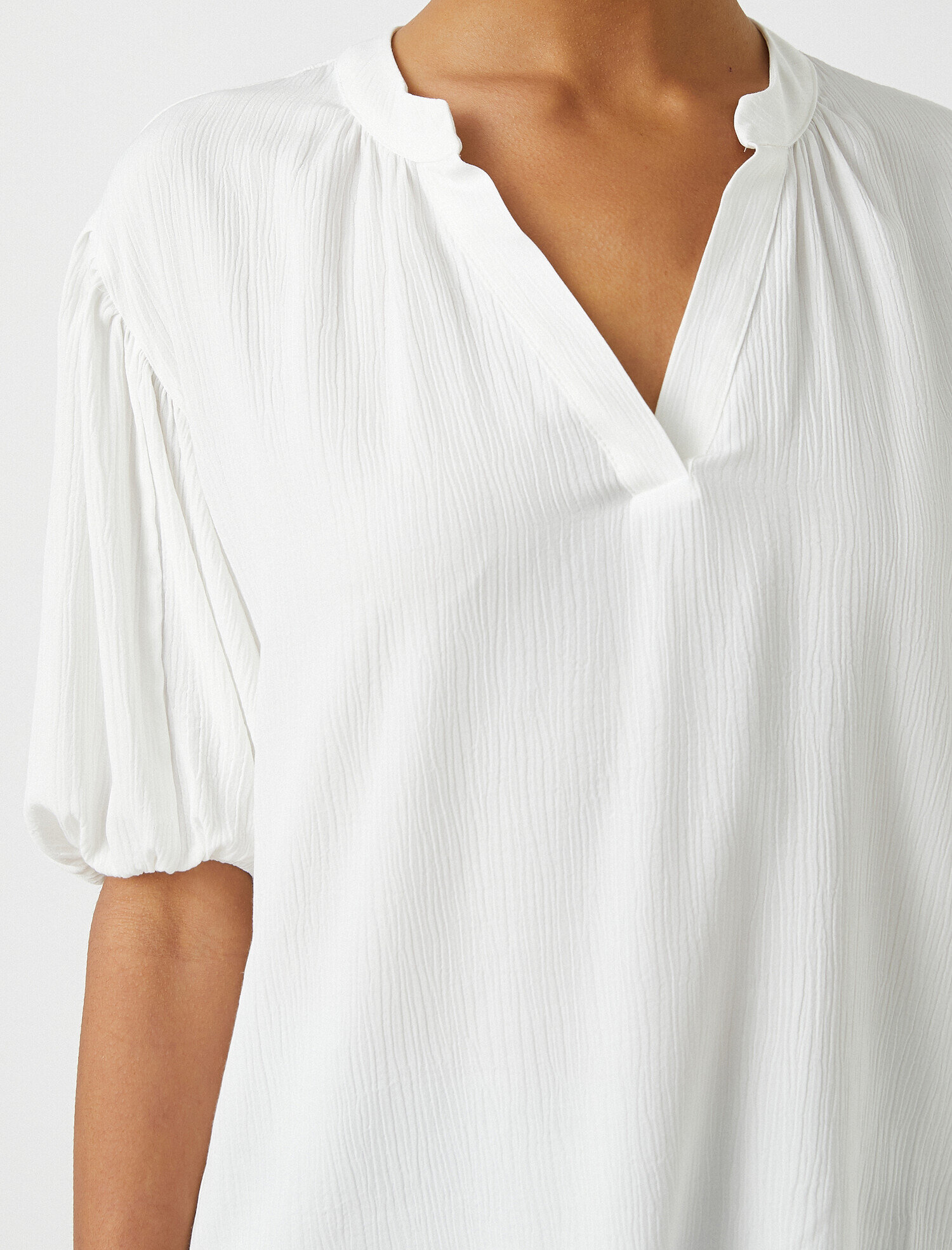   V Yaka Balon Kollu Bluz