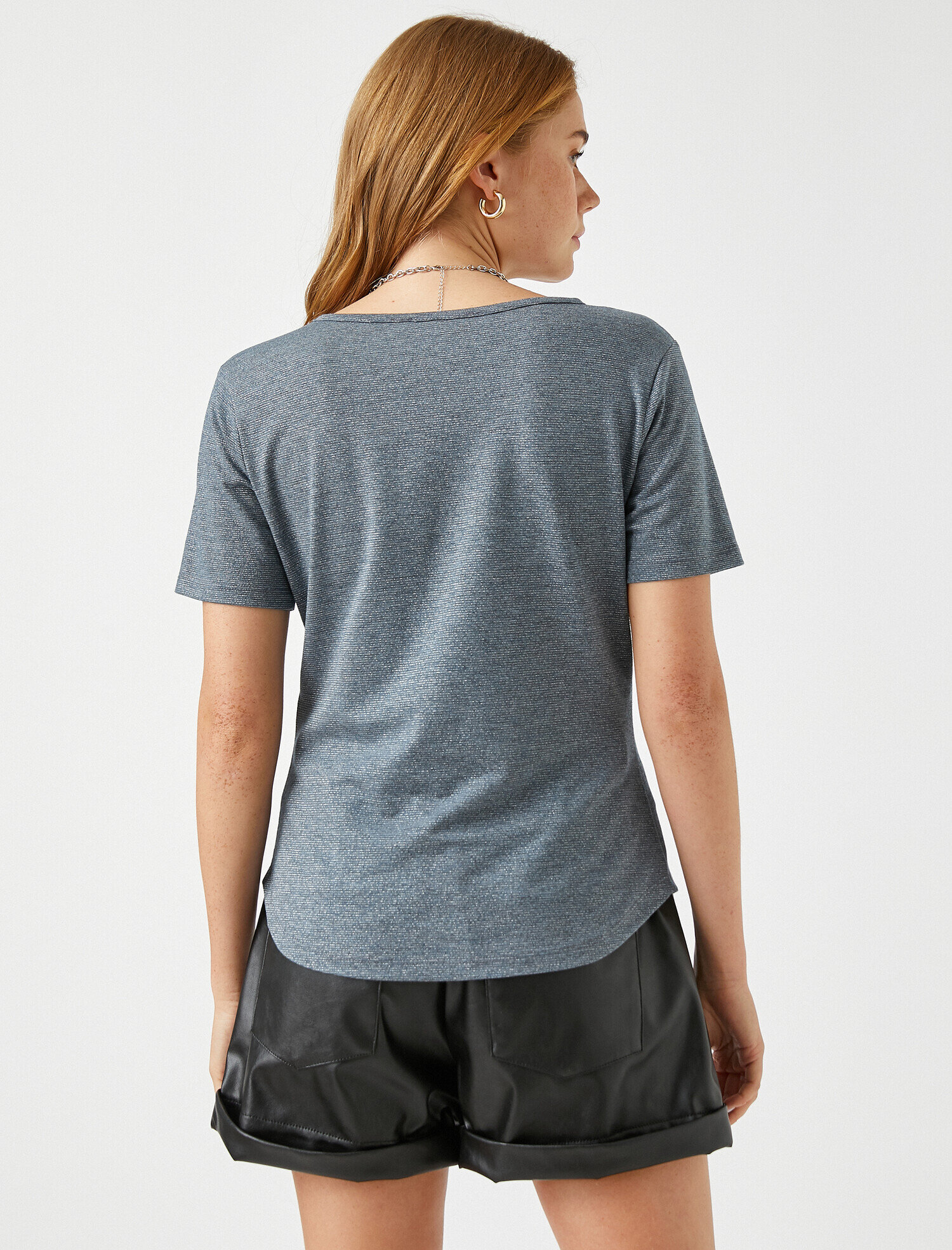   Bisiklet Yaka Kısa Kollu Tişört