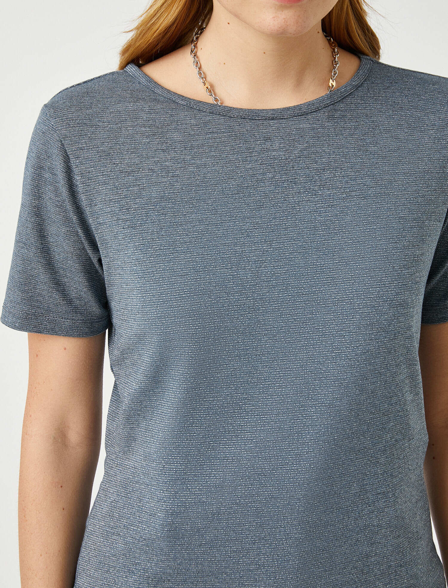   Bisiklet Yaka Kısa Kollu Tişört