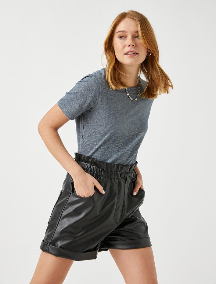  Bisiklet Yaka Kısa Kollu Tişört