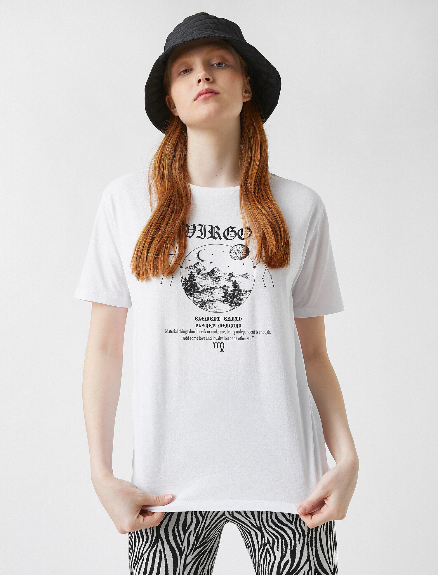   Baskılı Kısa Kollu Pamuklu Tişört