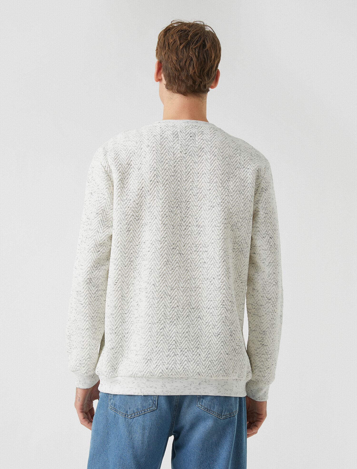   Dokulu Kumaş Kırçıllı Sweatshirt