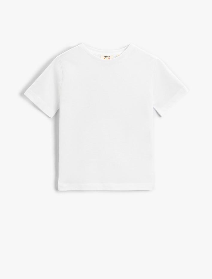 Erkek Çocuk Basic Kısa Kollu Tişört Pamuklu