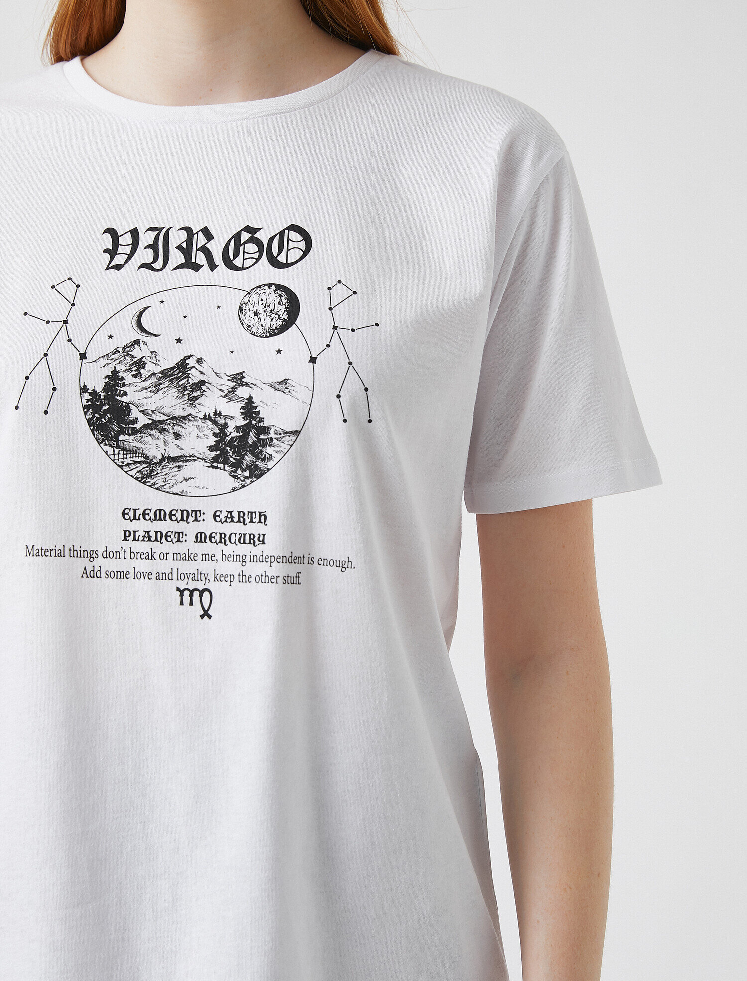   Baskılı Kısa Kollu Pamuklu Tişört