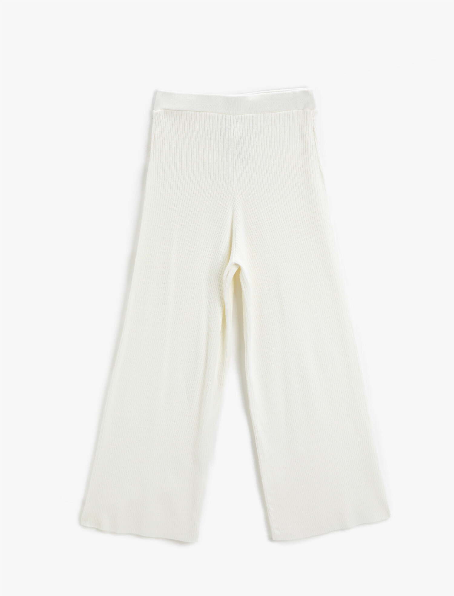   Triko Pantolon Yüksek Bel Geniş Paça