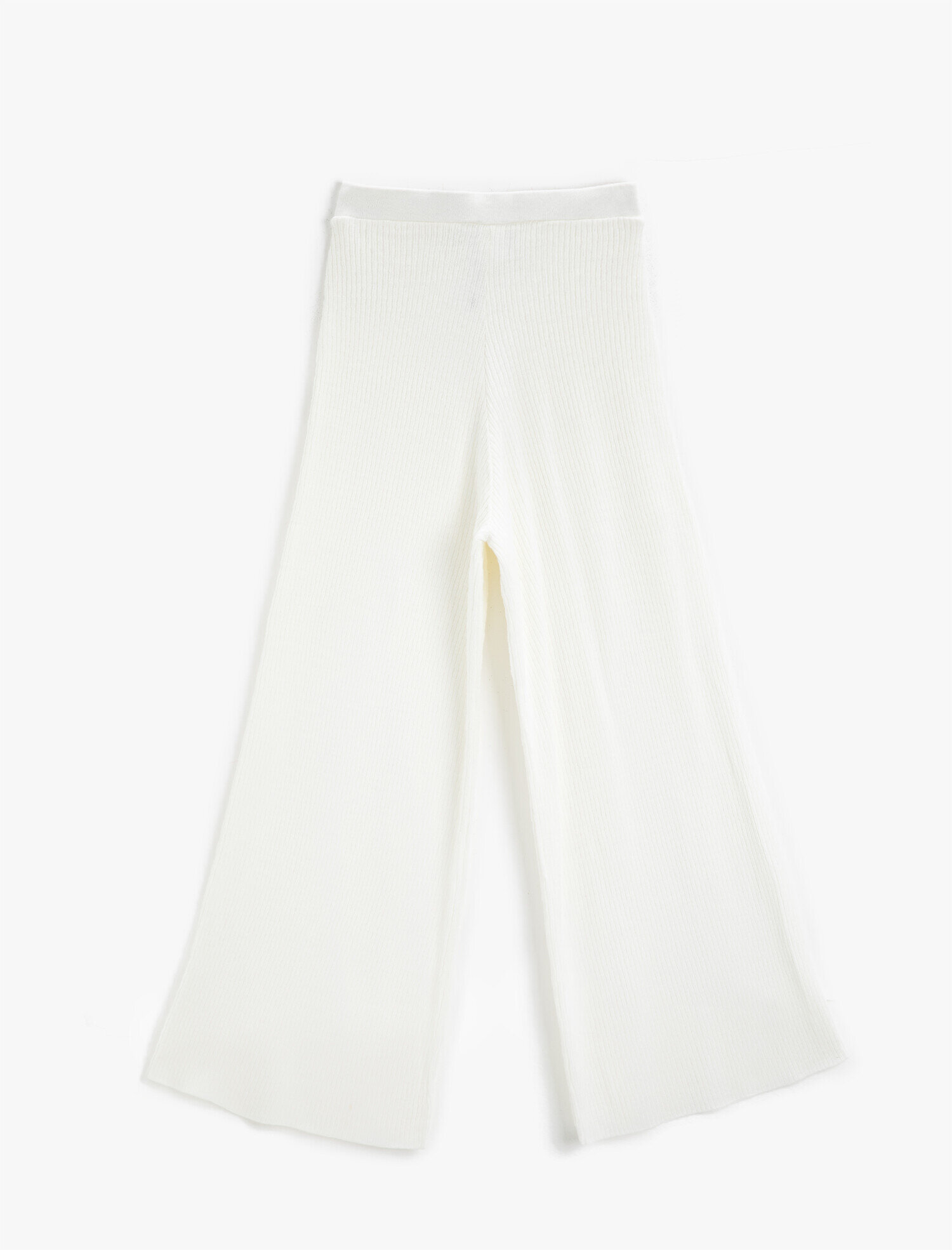   Triko Pantolon Yüksek Bel Geniş Paça