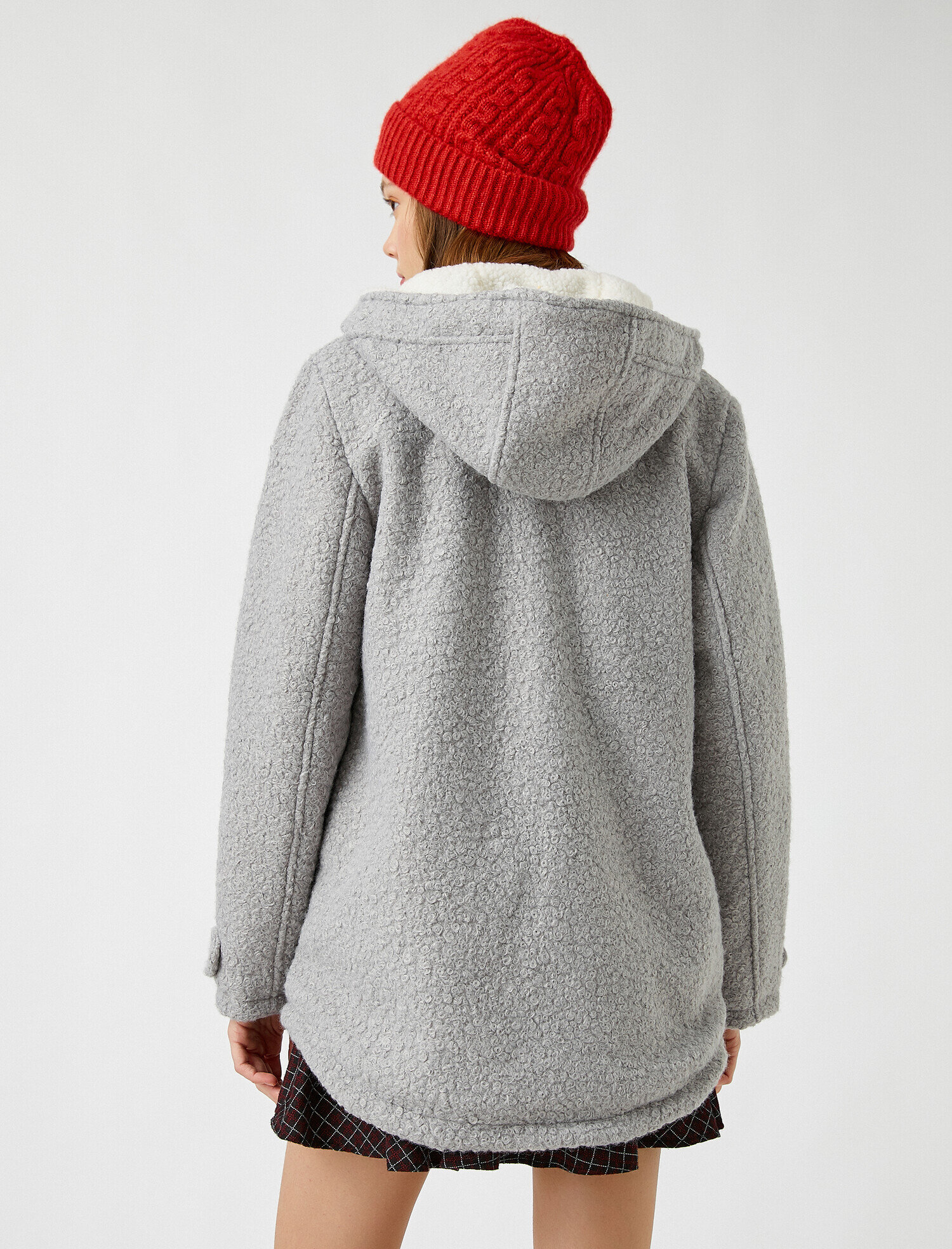   Cepli Kapüşonlu Fermuarlı Kaban