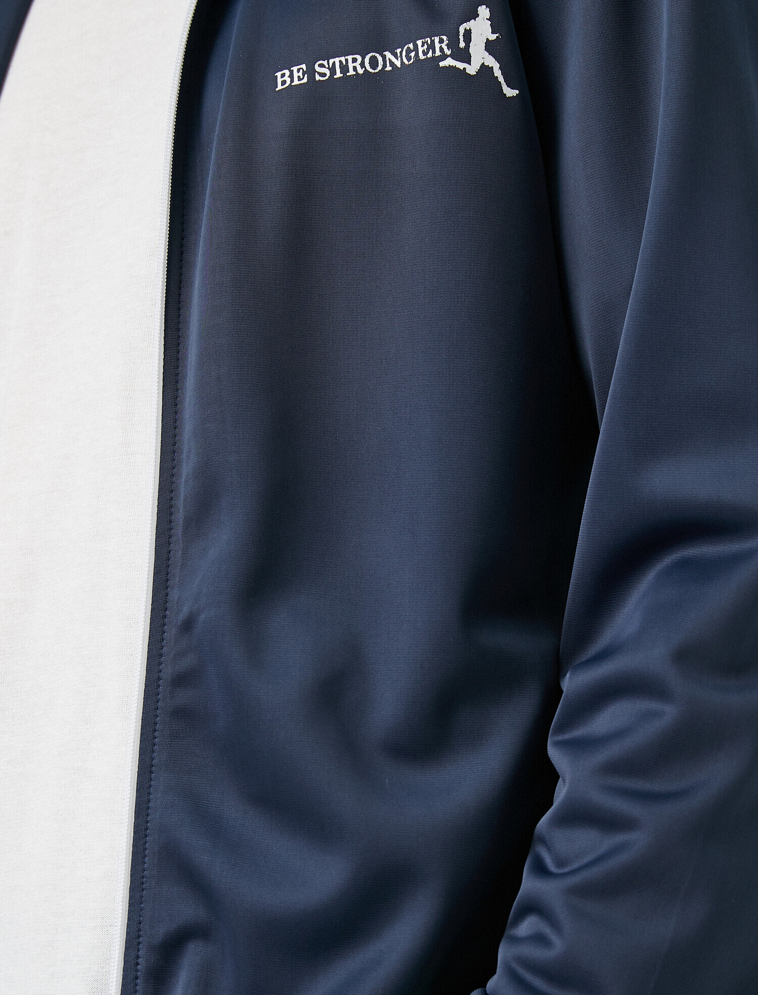   Spor Sweatshirt Dik Yaka Fermuar Detaylı