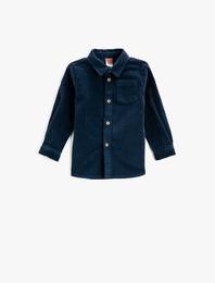 Kadife Gömlek Uzun Kollu Pamuklu