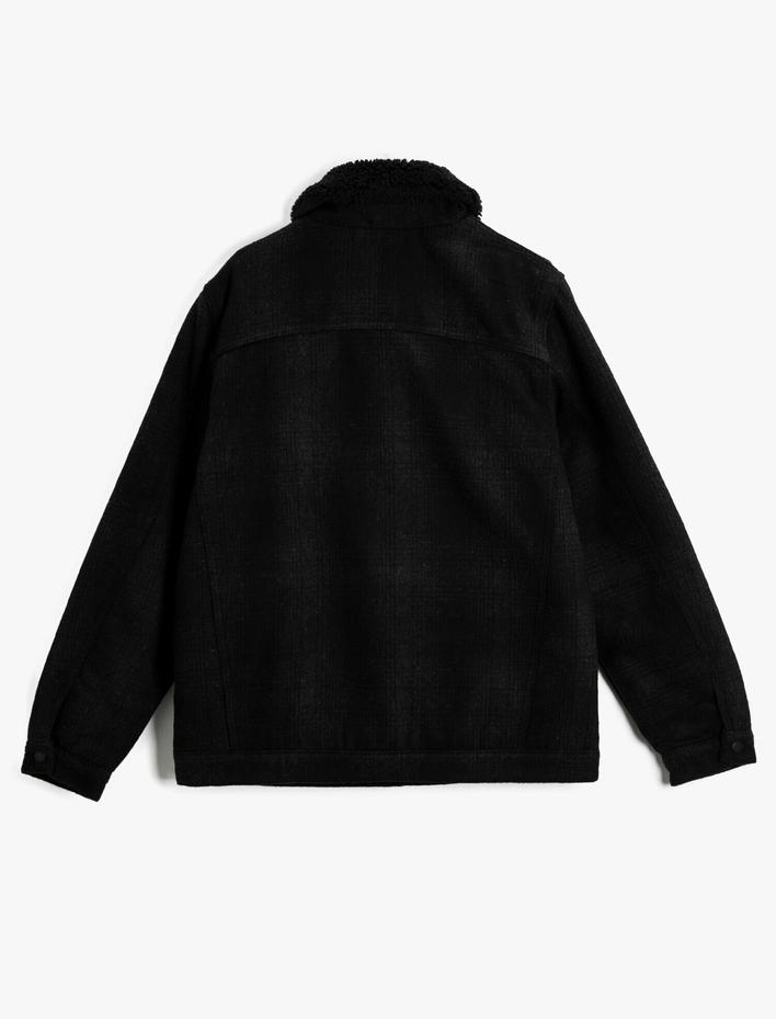  Suni Kürklü Ekose Mont