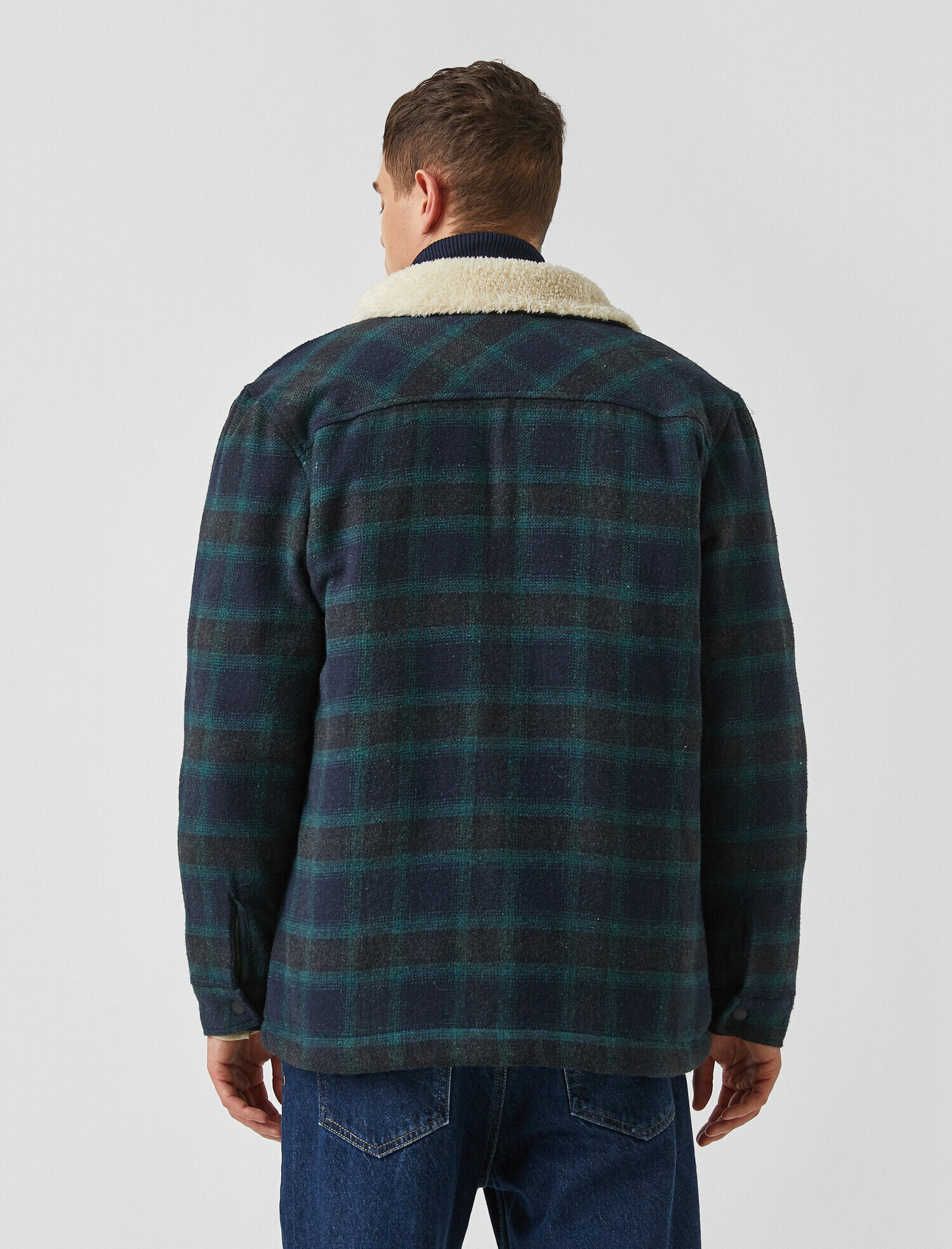   Oduncu Gömlek Ceket Çıtçıt Düğmeli Yaka Detaylı Cepli