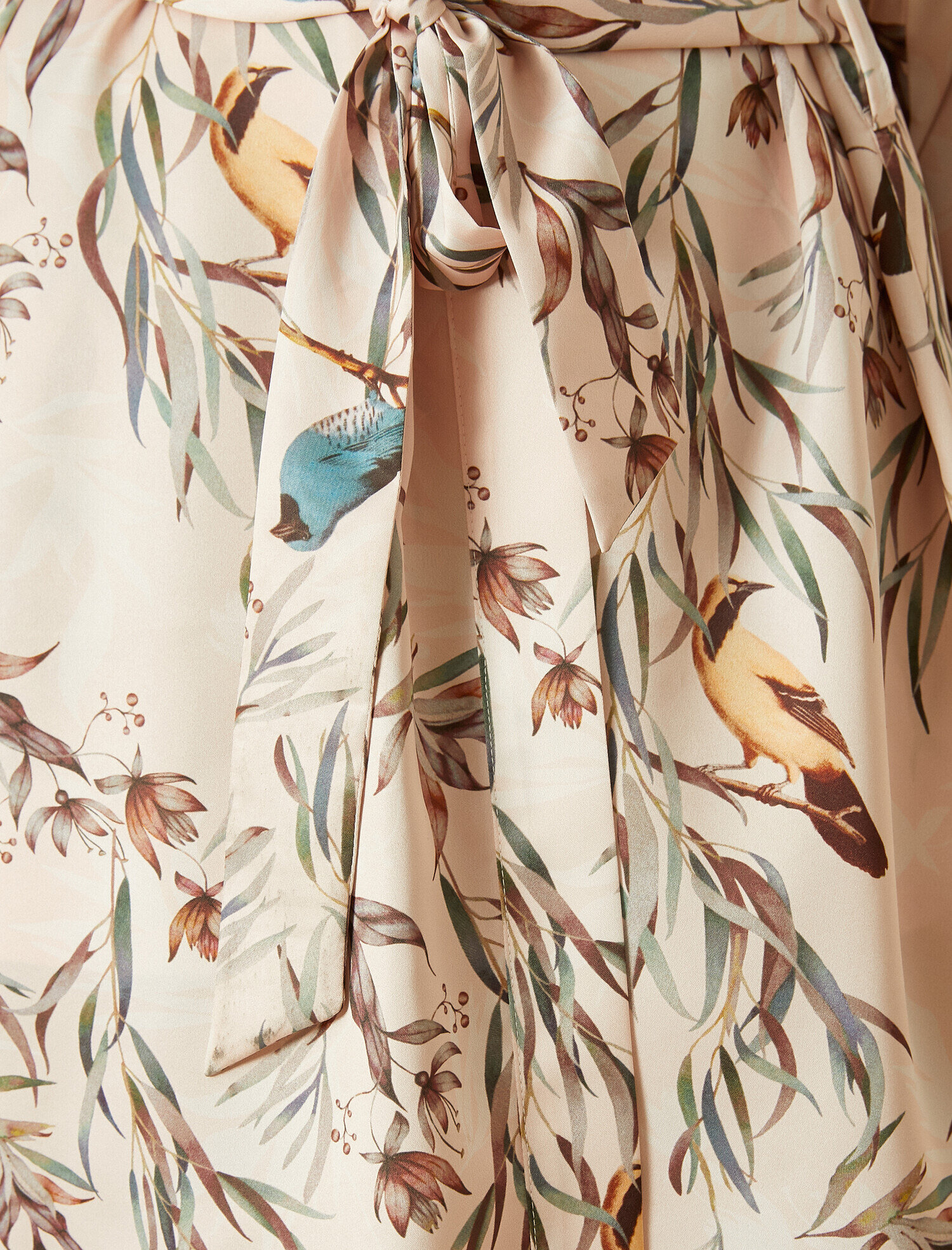   Desenli Kuşaklı Sabahlık