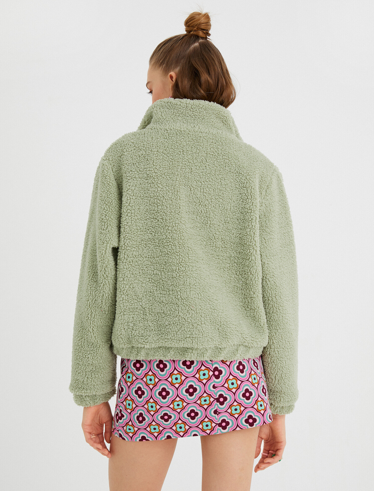   Fermuarlı Peluş Ceket