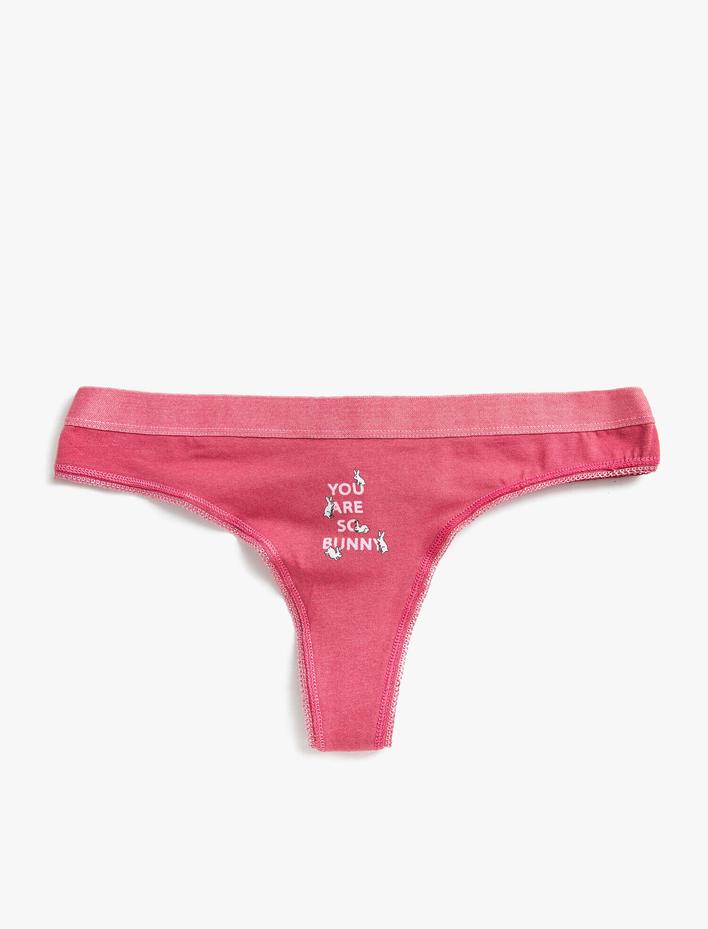  Pamuklu Düşük Bel String Külot