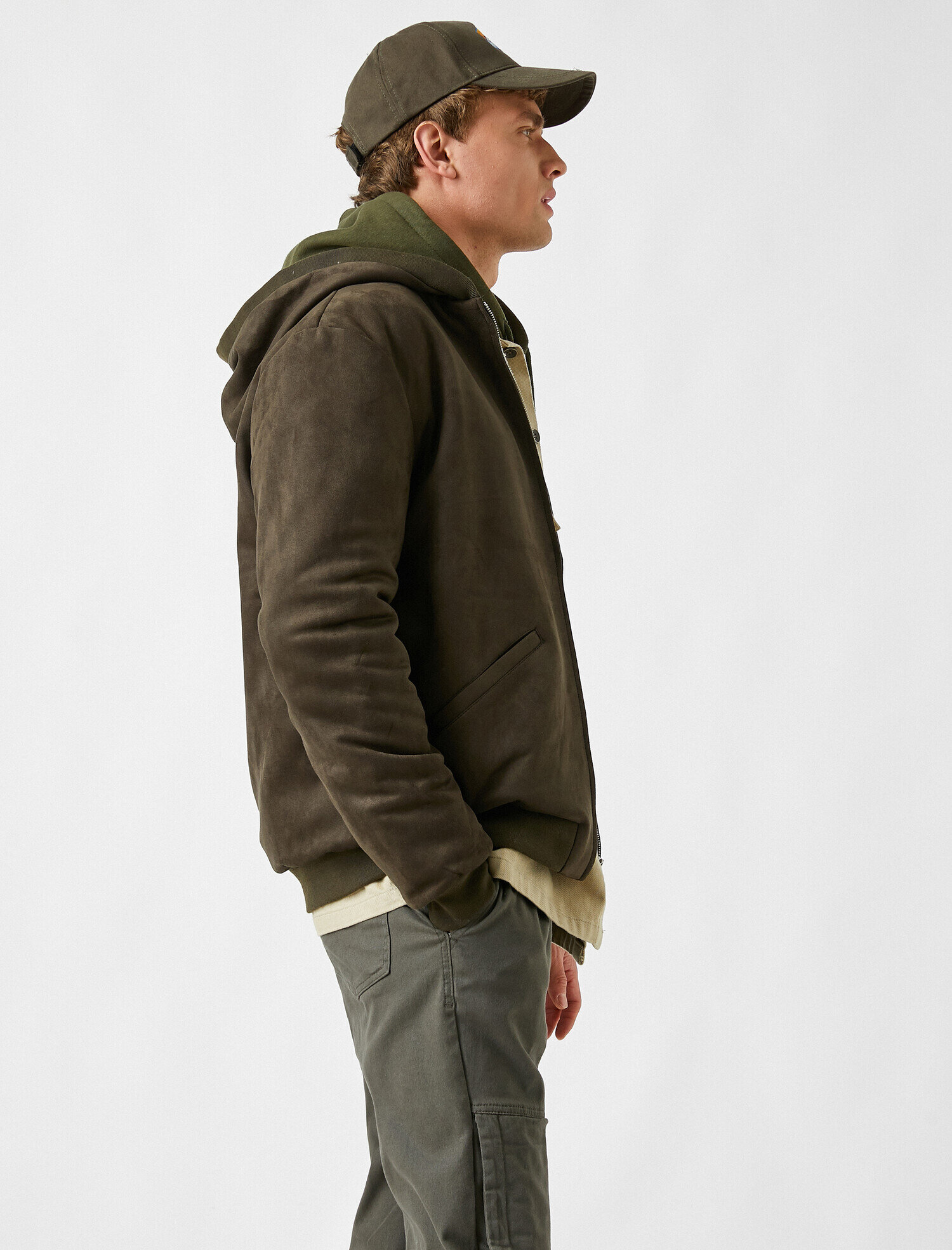   Kapüşonlu Şerpalı Mont