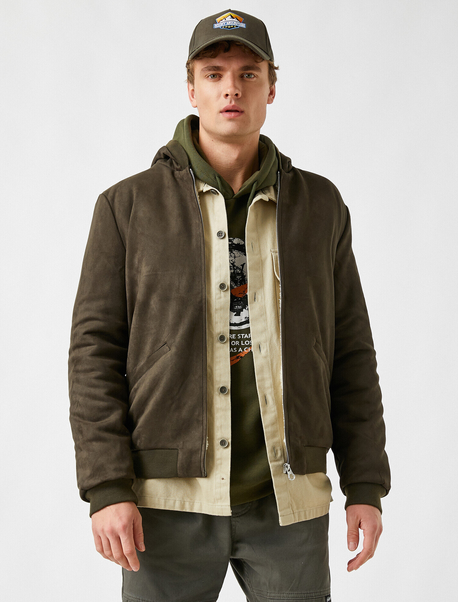   Kapüşonlu Şerpalı Mont