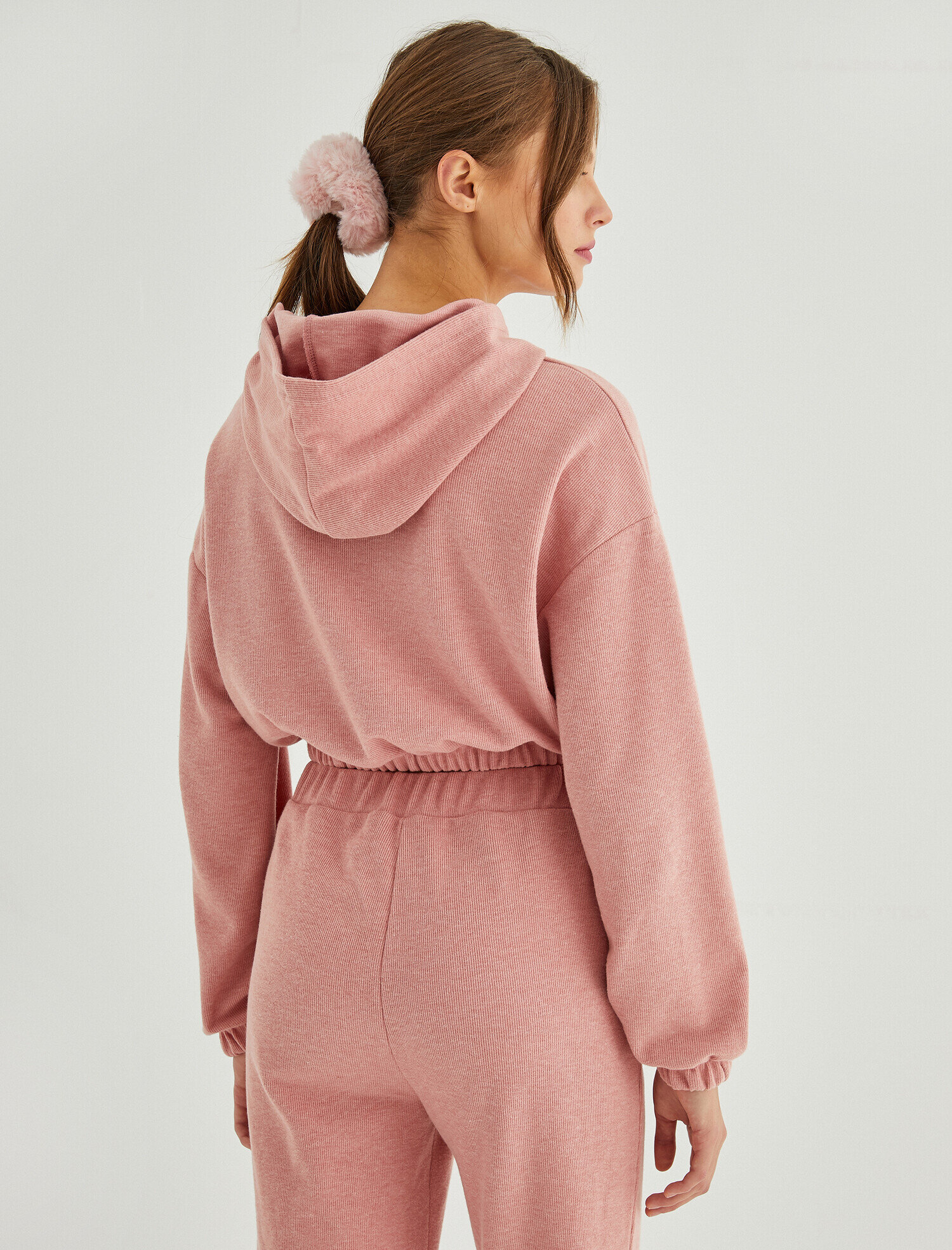   Kapüşonlu Triko Pijama Üstü