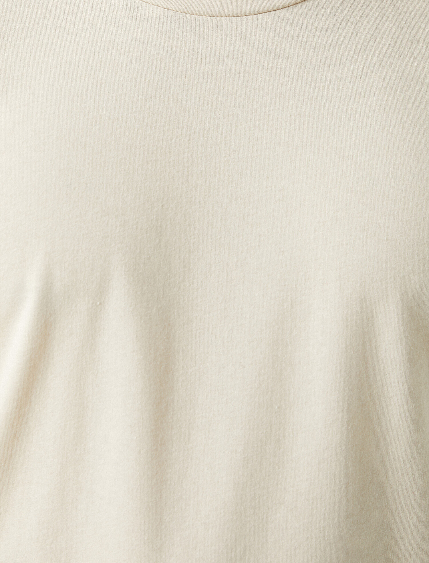 Bisiklet Yaka Tişört Pamuklu