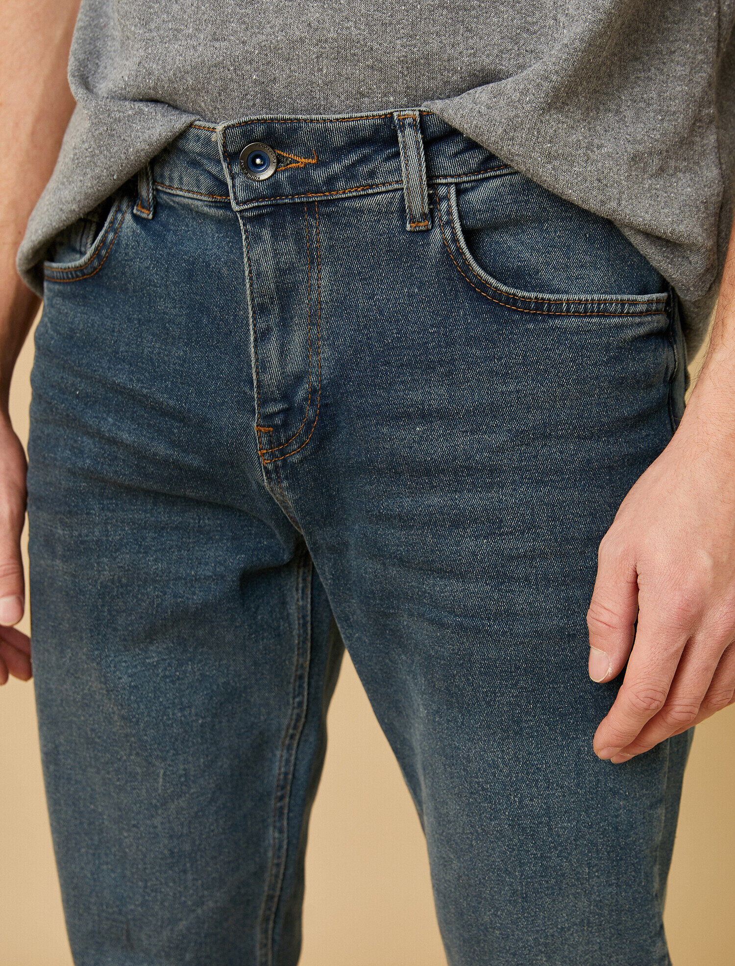   Straight Fit Boru Paça Kot Pantolon - Mark Jean