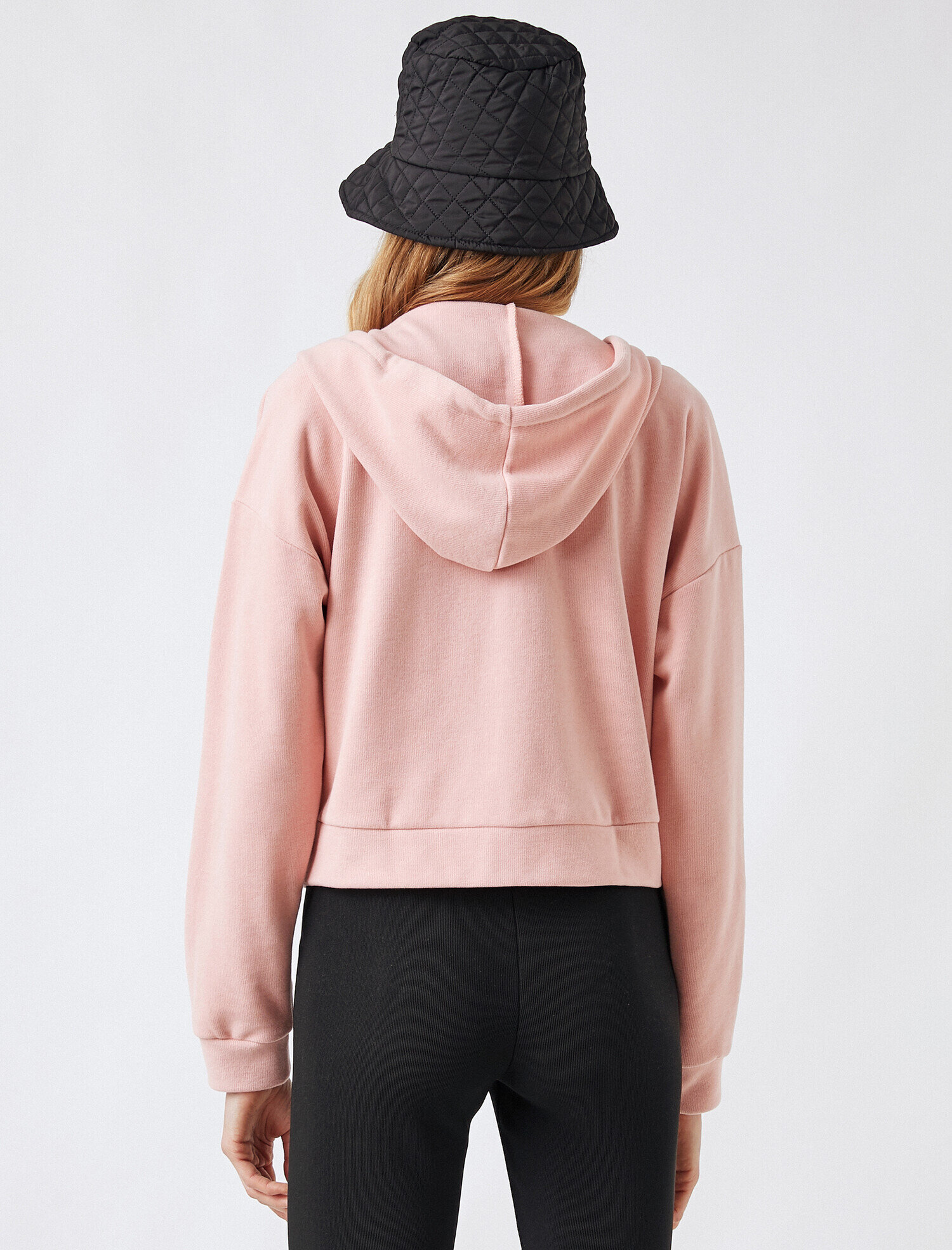   Fermuarlı Kapüşonlu Cepli Sweatshirt