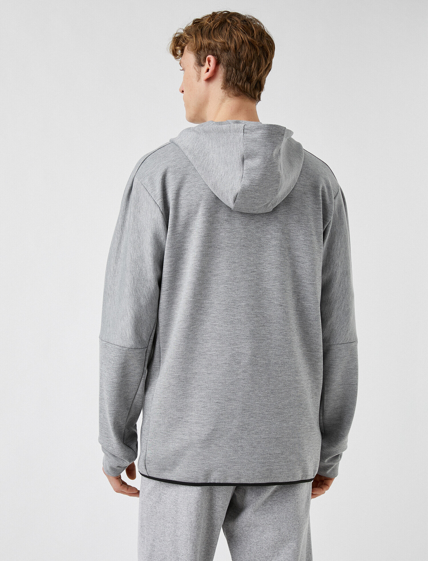   Kapüşonlu Fermuarlı Spor Sweatshirt