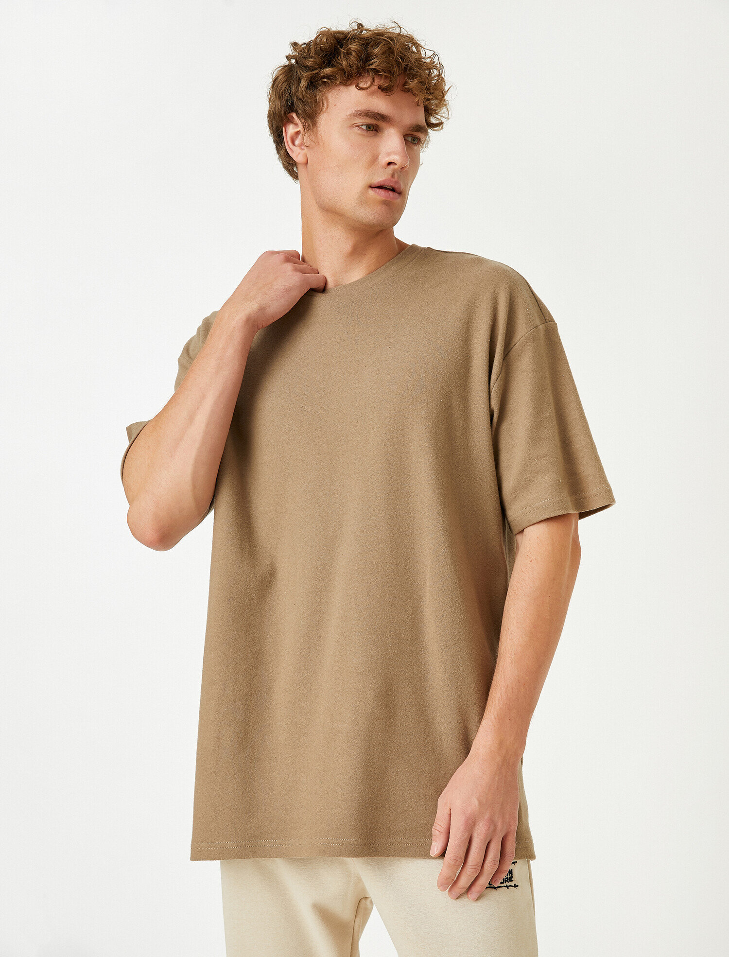 Basic Oversize Tişört Pamuklu