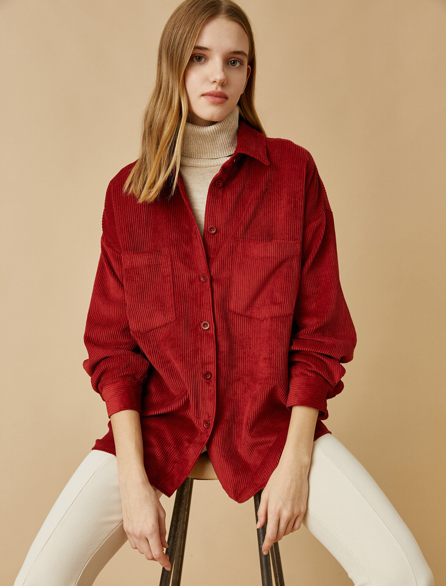   Uzun Kollu Cepli Gömlek