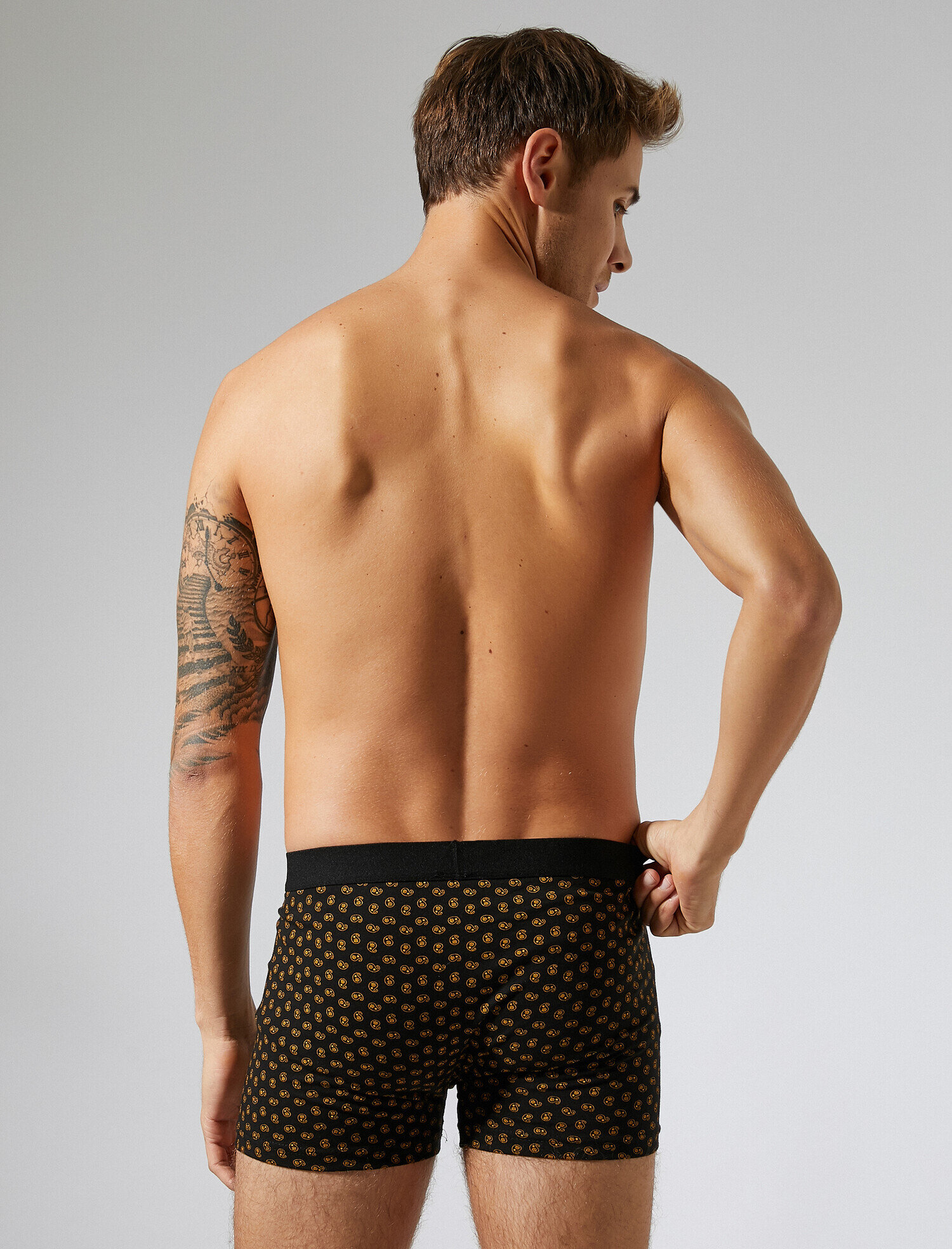 Pamuklu Desenli 3'lü Boxer Seti